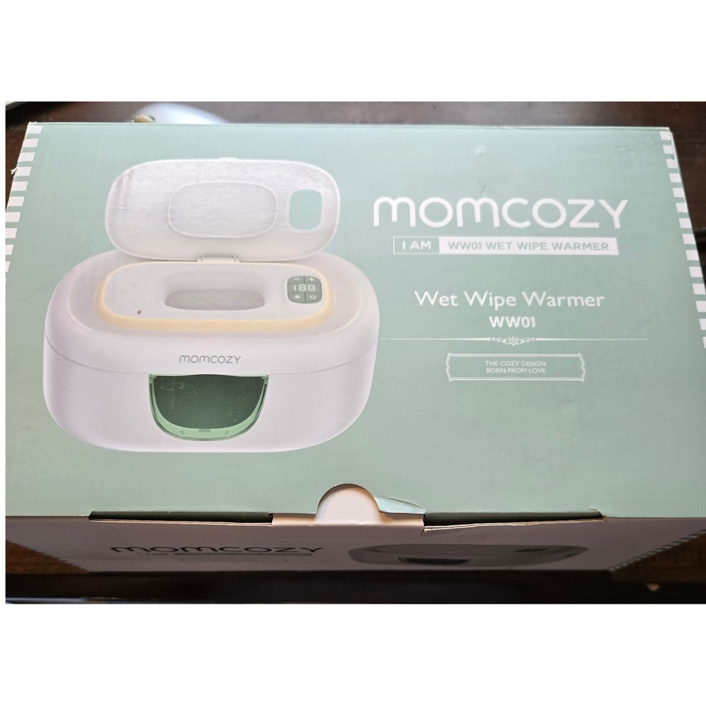 Momcozy WW01 Wet Wipe Warmer with Digital Display and Night Light White Grey NEW